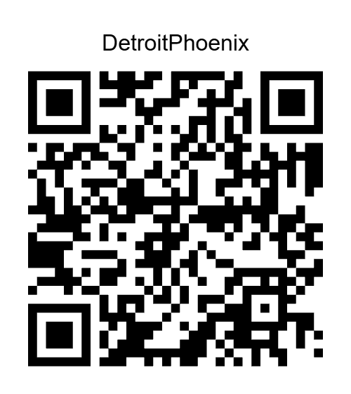 Phoenix PayPal QR code — scan to open the Phoenix DetroitPhoenix PayPal payment page.