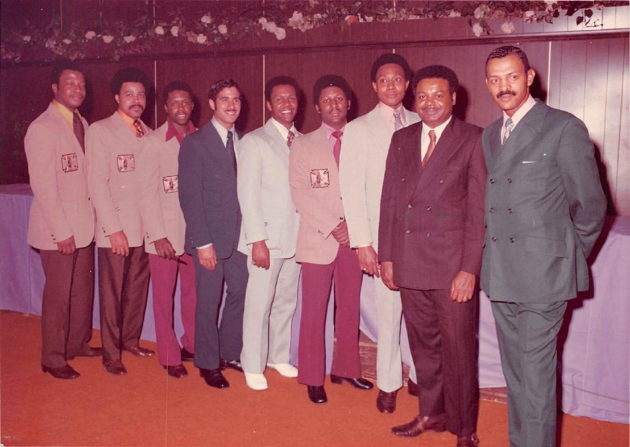 Phoenix founding fathers gathered together for a formal portrait.